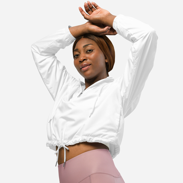 All-Over Print Dam Cropped Windbreaker