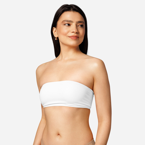All-Over Print Recycled Bandeau Bikini Top