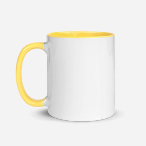 White Ceramic Mugg with Color Inside